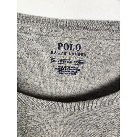 Polo Ralph Lauren Men's Sz. XXL Grey Long Sleeve Graphic Print T Shirt - Picture 2 of 7